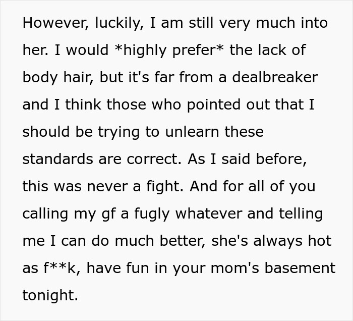 Woman Stops Shaving And Wearing Makeup, Making Boyfriend Regret Mocking Her Long Beauty Routine