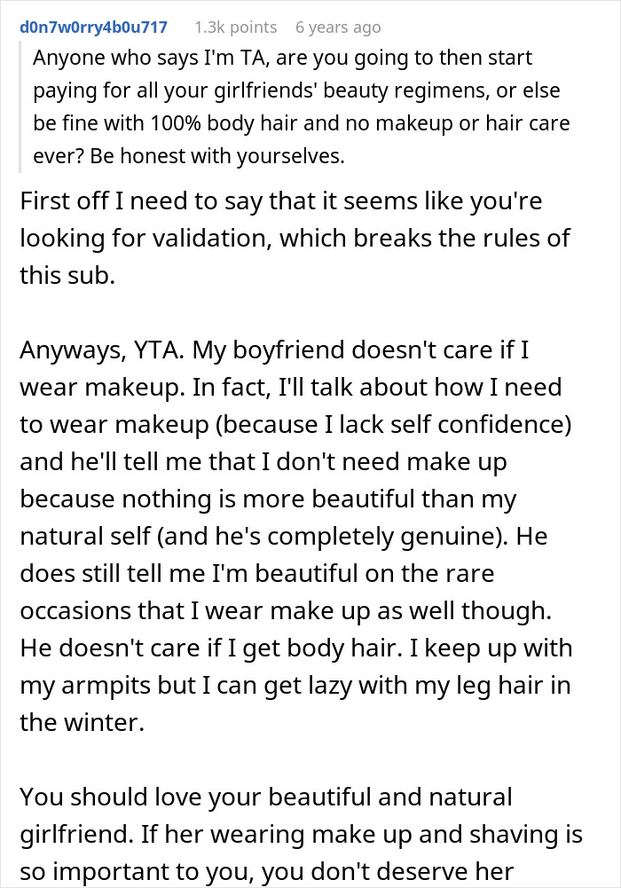 Woman Stops Shaving And Wearing Makeup, Making Boyfriend Regret Mocking Her Long Beauty Routine