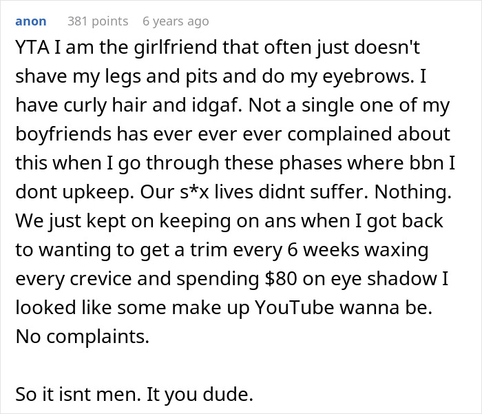 Woman Stops Shaving And Wearing Makeup, Making Boyfriend Regret Mocking Her Long Beauty Routine