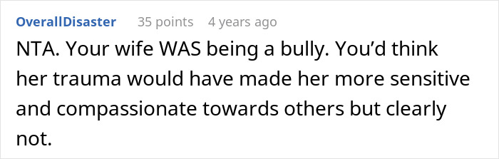 Husband Calls Wife A Bully Knowing It Will Trigger Her: &#8220;Bullies Made Her Life Hell&#8221;