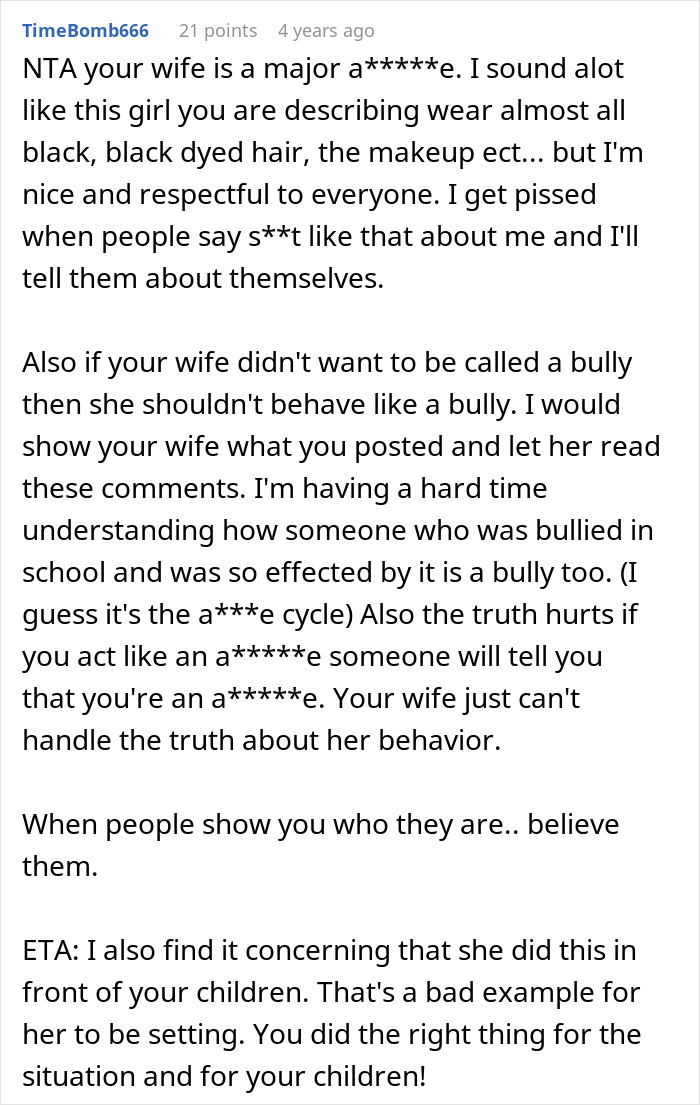 Husband Calls Wife A Bully Knowing It Will Trigger Her: &#8220;Bullies Made Her Life Hell&#8221;