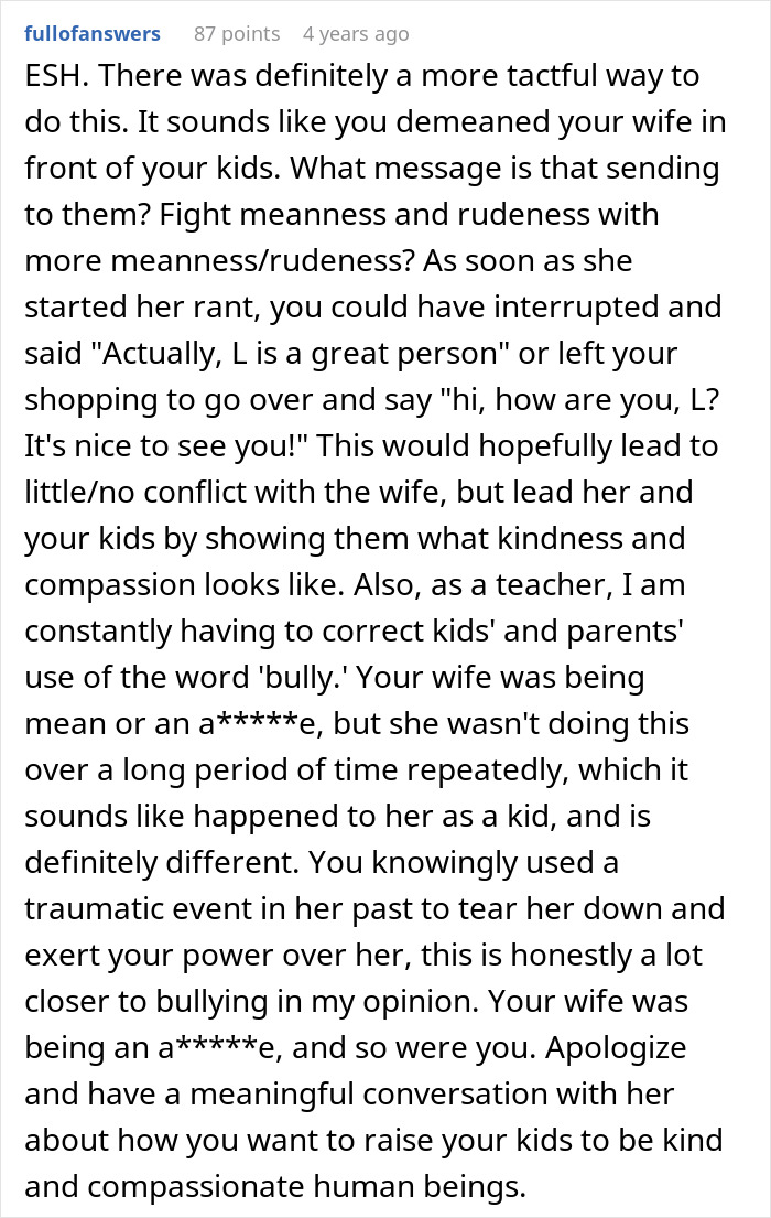 Husband Calls Wife A Bully Knowing It Will Trigger Her: &#8220;Bullies Made Her Life Hell&#8221;