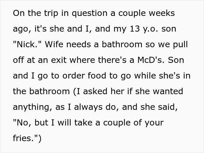 Man Films His Wife Secretly To Prove She Eats All His Fries, Family Drama Ensues