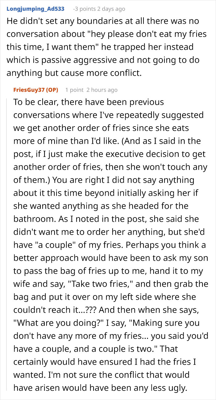 Man Films His Wife Secretly To Prove She Eats All His Fries, Family Drama Ensues