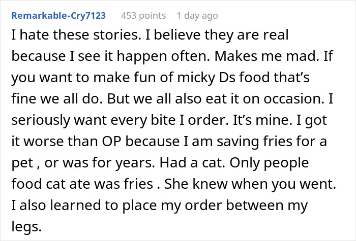Man Films His Wife Secretly To Prove She Eats All His Fries, Family Drama Ensues