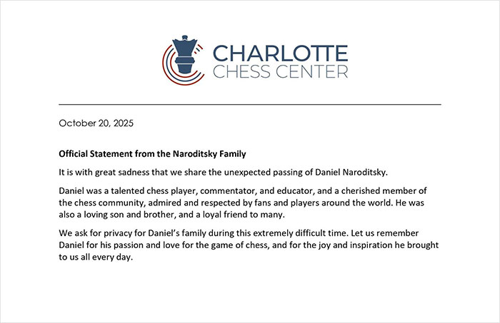 Shock And Heartbreak After Beloved Chess Grandmaster Daniel Naroditsky Suddenly Passes Away At 29