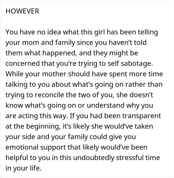 Guy Runs Out The Window After His Moms Attempt To Reconcile Him And His Ex Fiancé