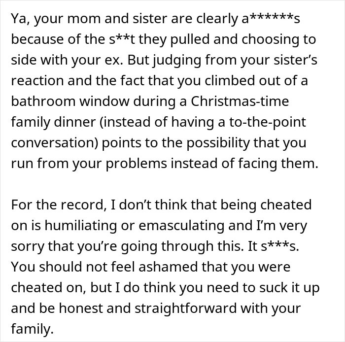Guy Runs Out The Window After His Moms Attempt To Reconcile Him And His Ex Fiancé