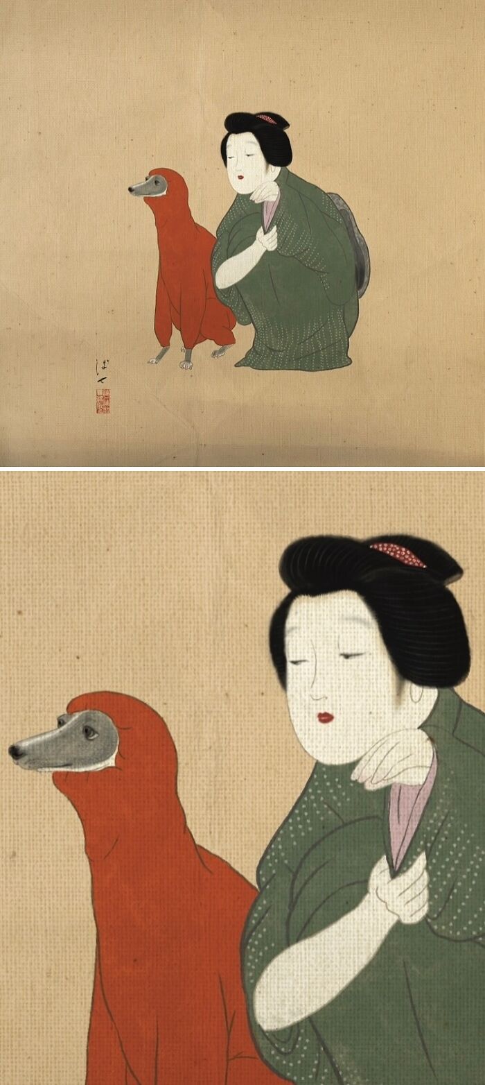 This Japanese Artist Uses Traditional Painting Styles In Modern Ways, Here Are 52 Of Their Best Works