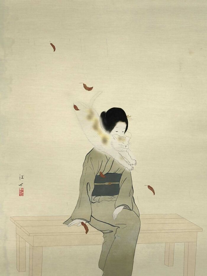This Japanese Artist Uses Traditional Painting Styles In Modern Ways, Here Are 52 Of Their Best Works