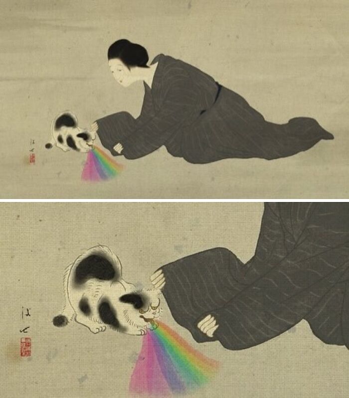 This Japanese Artist Uses Traditional Painting Styles In Modern Ways, Here Are 52 Of Their Best Works
