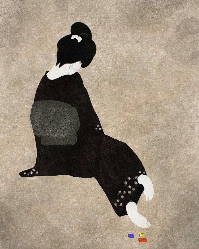 This Japanese Artist Uses Traditional Painting Styles In Modern Ways, Here Are 52 Of Their Best Works