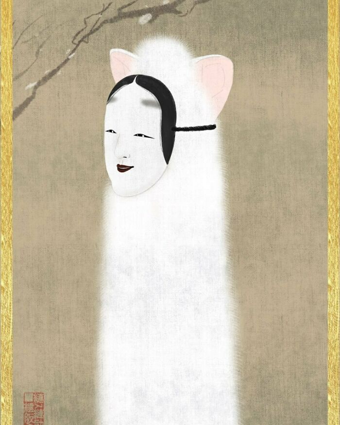 This Japanese Artist Uses Traditional Painting Styles In Modern Ways, Here Are 52 Of Their Best Works