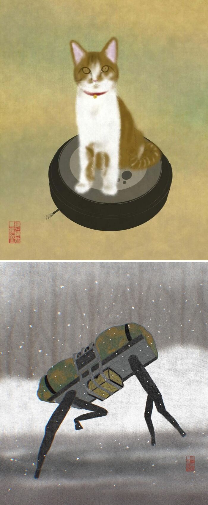 This Japanese Artist Uses Traditional Painting Styles In Modern Ways, Here Are 52 Of Their Best Works