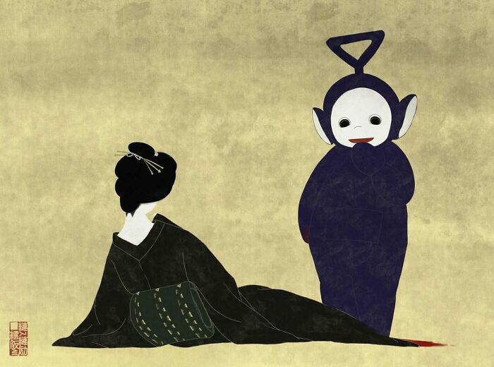 This Japanese Artist Uses Traditional Painting Styles In Modern Ways, Here Are 52 Of Their Best Works