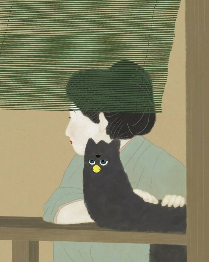 This Japanese Artist Uses Traditional Painting Styles In Modern Ways, Here Are 52 Of Their Best Works