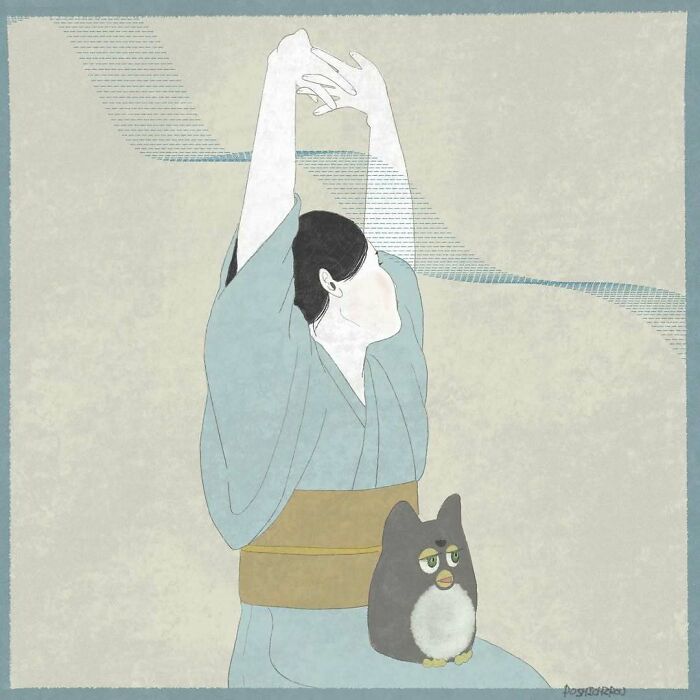 This Japanese Artist Uses Traditional Painting Styles In Modern Ways, Here Are 52 Of Their Best Works