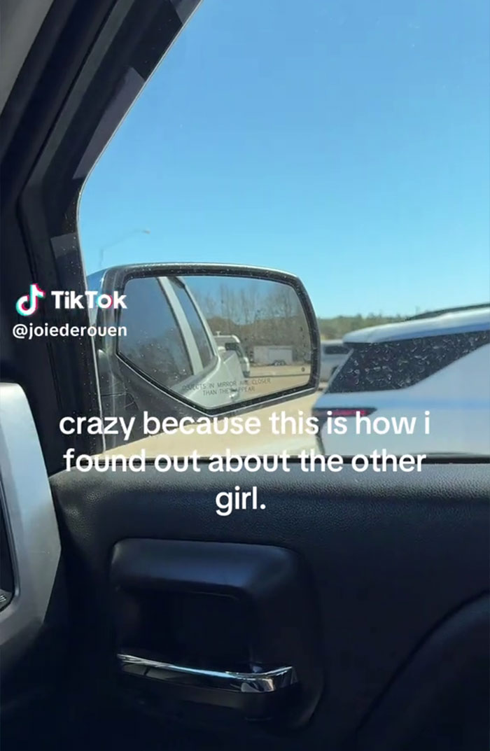 Girlfriend Catches Boyfriend Cheating After Spotting Strange Circles On His Car Mirror