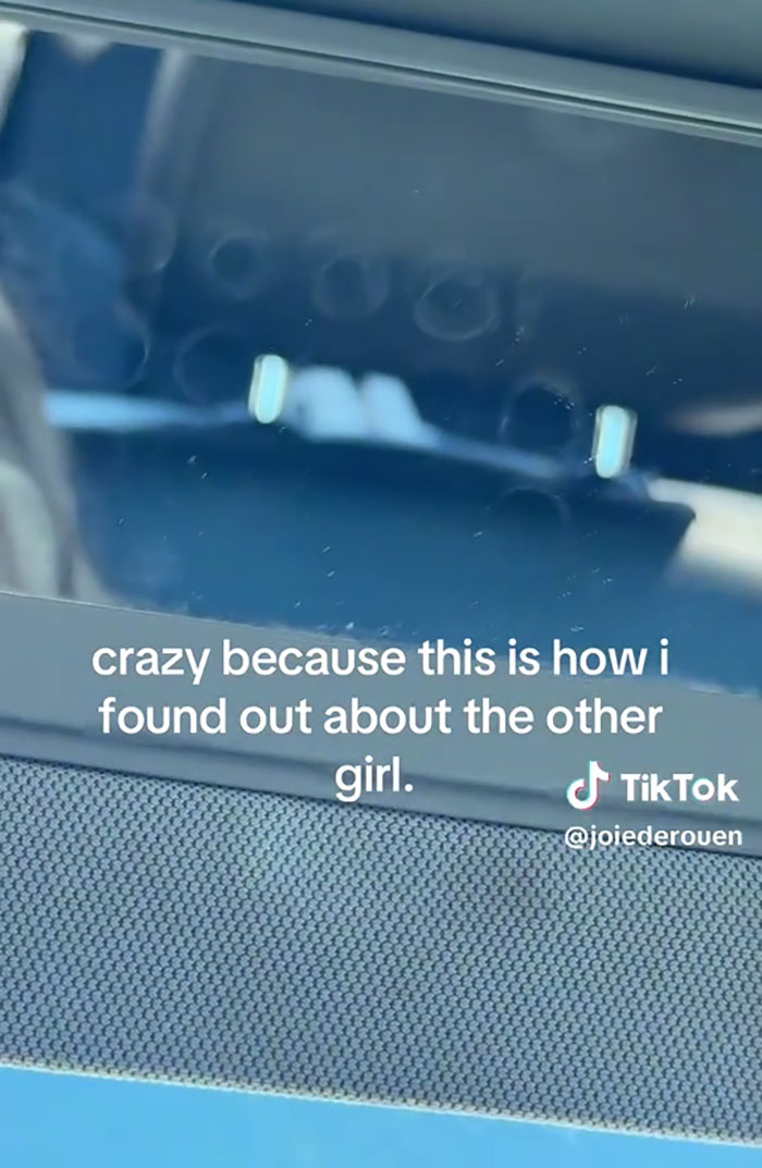 Girlfriend Catches Boyfriend Cheating After Spotting Strange Circles On His Car Mirror