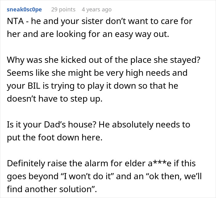 BIL Tries To Dump Grandma On Wife’s Siblings, Sis Called Selfish As She Refuses To Take Care Of Her