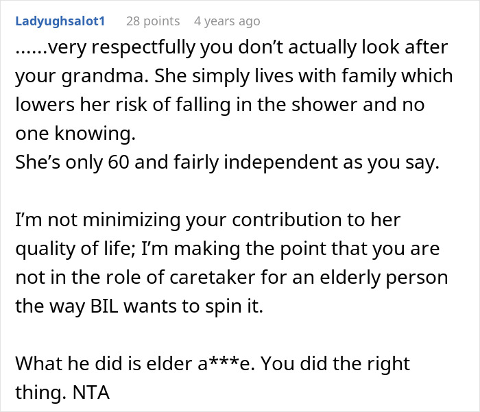 BIL Tries To Dump Grandma On Wife’s Siblings, Sis Called Selfish As She Refuses To Take Care Of Her