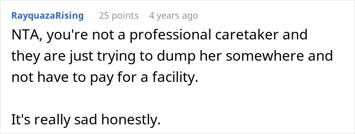 BIL Tries To Dump Grandma On Wife’s Siblings, Sis Called Selfish As She Refuses To Take Care Of Her