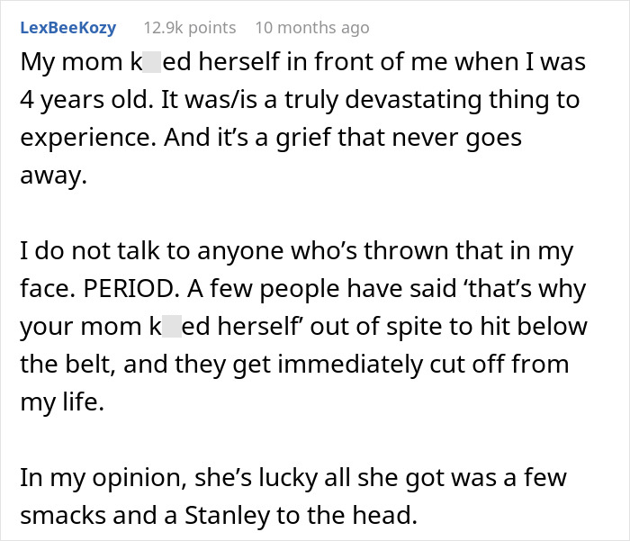 Sis Uses Late Hubs To Mock Widow, She Beats Her To A Concussion, Parent Thinks She Deserves It