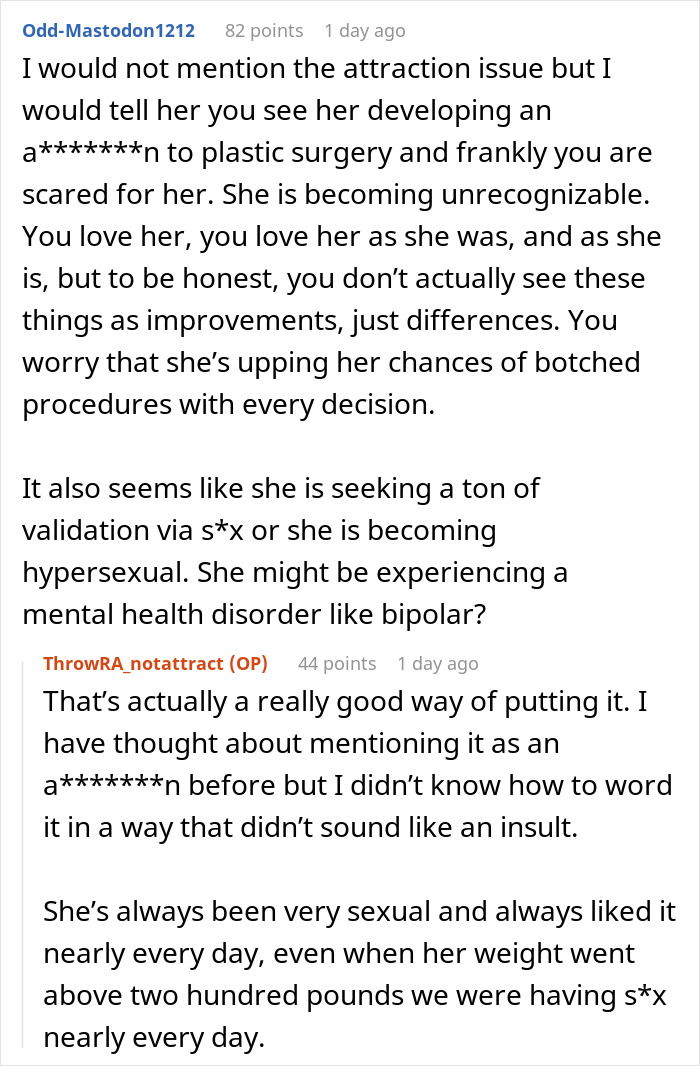 Wife&#8217;s Multiple Surgeries Turn Her Into A Stranger, Disappointed Hubs No Longer Finds Her Attractive