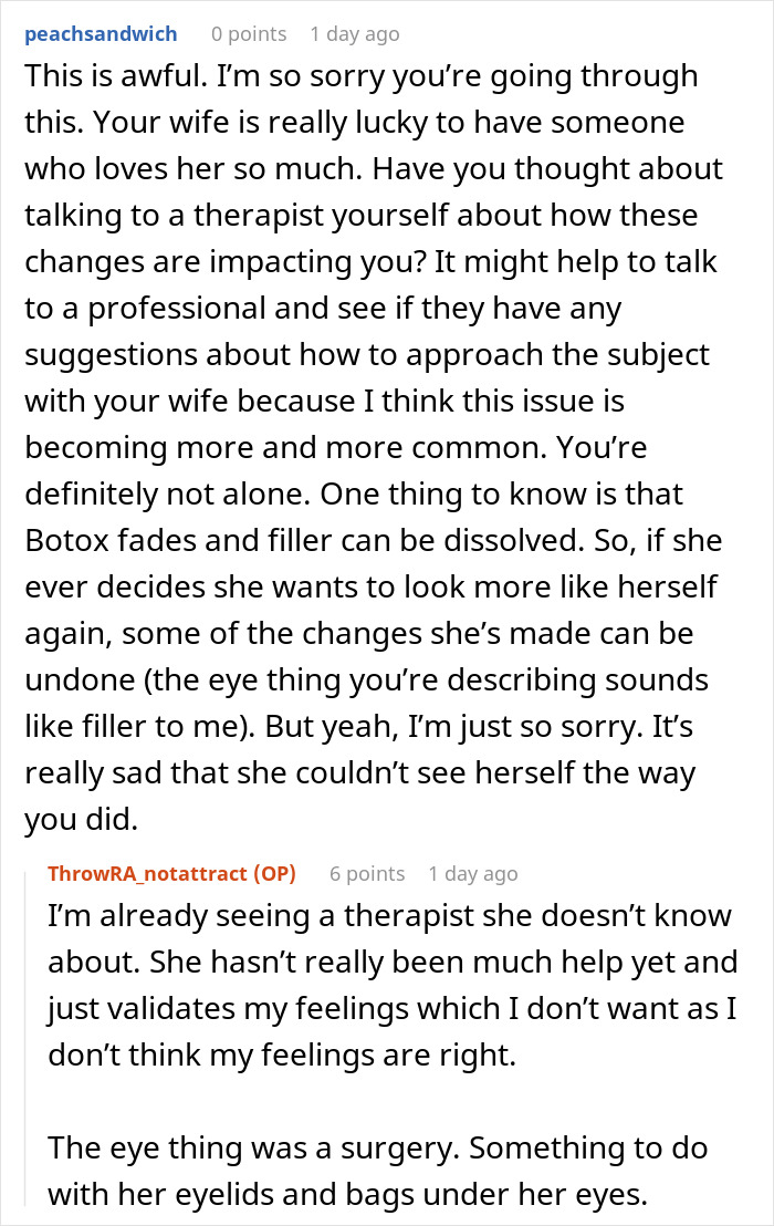 Wife&#8217;s Multiple Surgeries Turn Her Into A Stranger, Disappointed Hubs No Longer Finds Her Attractive