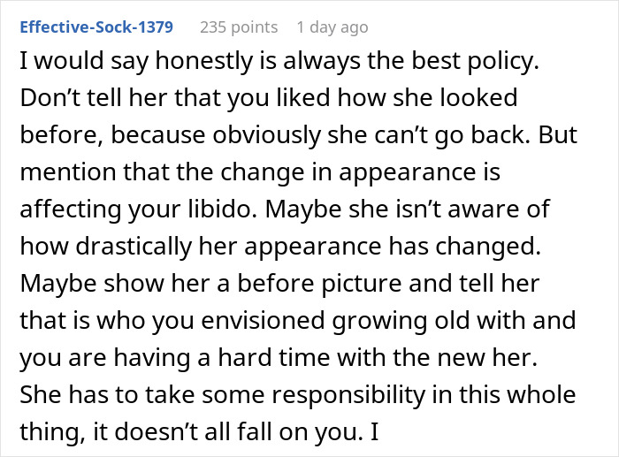 Wife&#8217;s Multiple Surgeries Turn Her Into A Stranger, Disappointed Hubs No Longer Finds Her Attractive