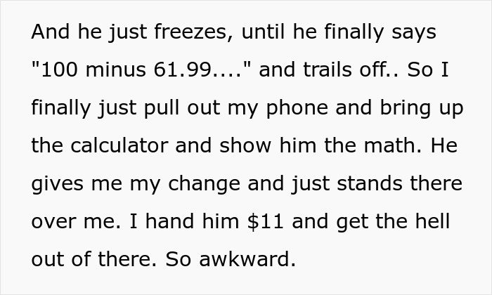 Young Waiter Doesn’t Bring A Customer Their Change, Gets Confused When They Ask For It