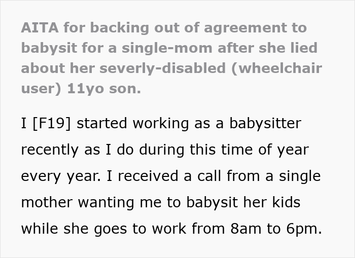 Mom Hopes The Sitter Won&#8217;t Notice The Third Disabled Child She &#8216;Forgot&#8217; To Mention, Sitter Leaves