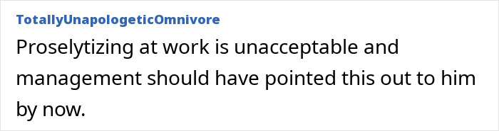 Office Drama Erupts After Guy Tries To Push His Extreme Religious Beliefs On Colleagues