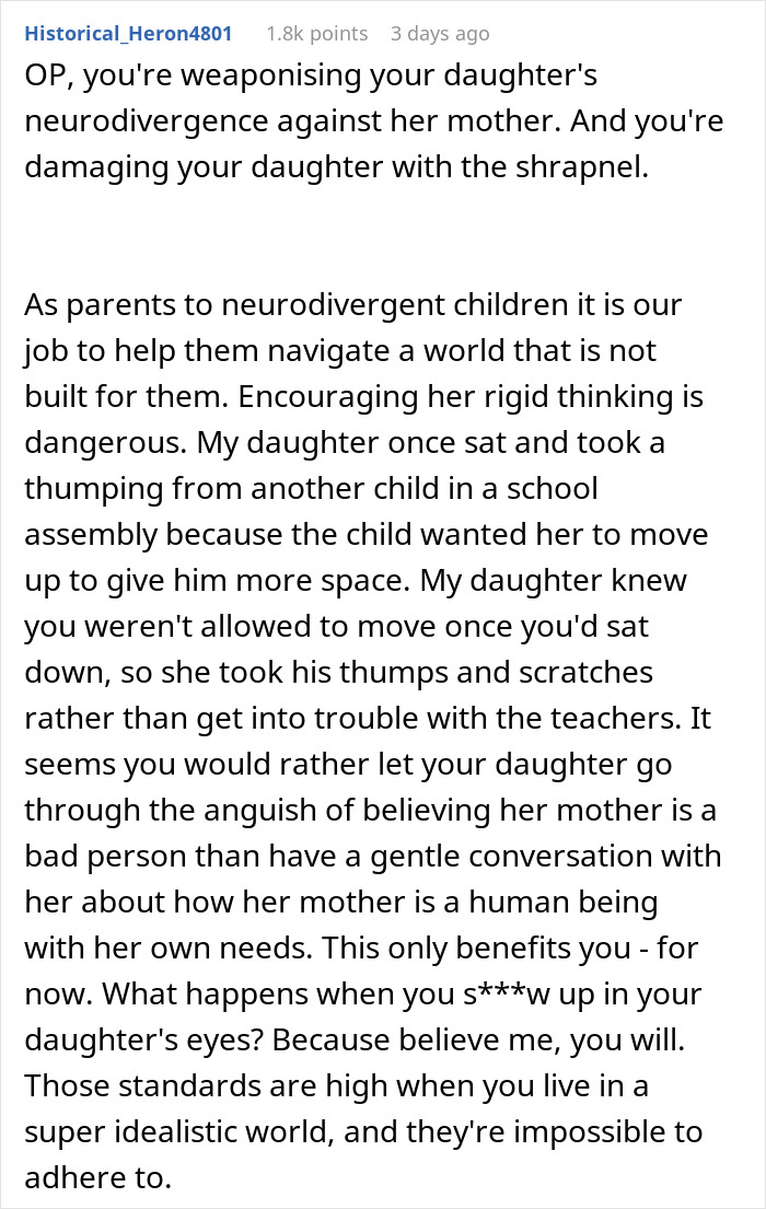 Mom’s Lie About Vacation Shatters Autistic Daughter’s Trust, Dad Won’t Push Her To Go Back Home