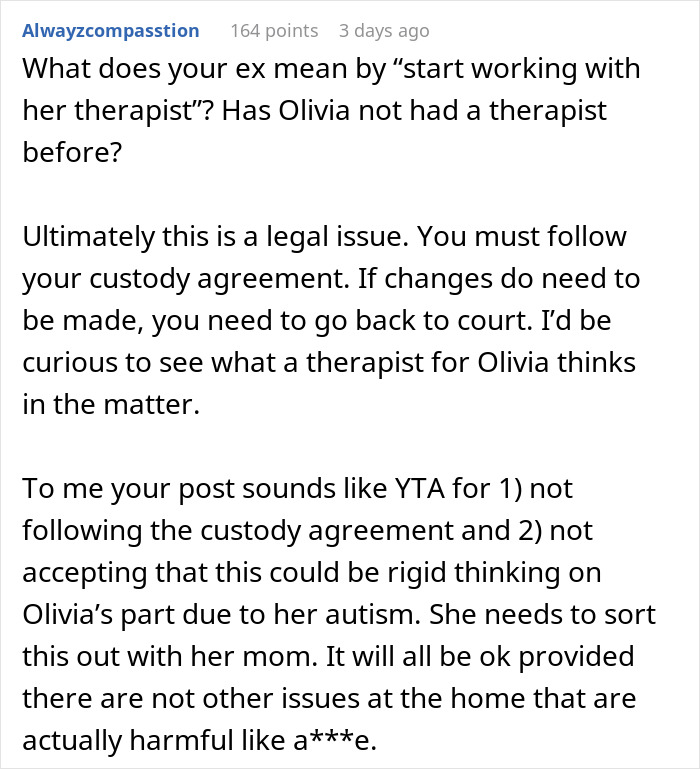 Mom’s Lie About Vacation Shatters Autistic Daughter’s Trust, Dad Won’t Push Her To Go Back Home