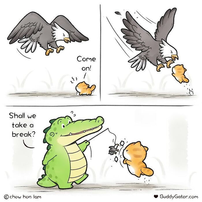 50 Wholesome Comics About An Alligator And His Friends By This Artist (New Pics)