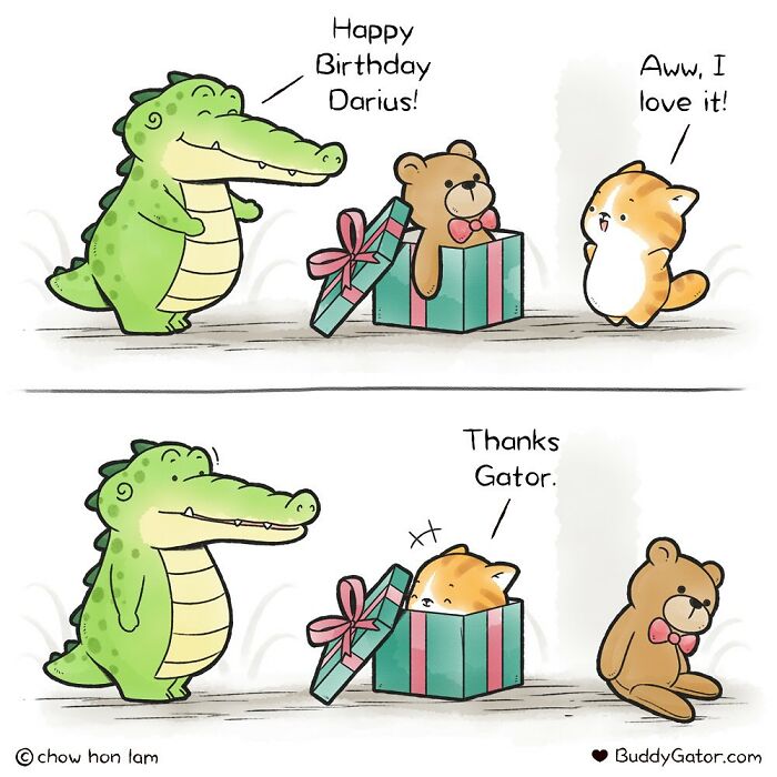 50 Wholesome Comics About An Alligator And His Friends By This Artist (New Pics)