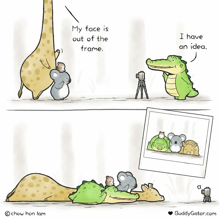 50 Wholesome Comics About An Alligator And His Friends By This Artist (New Pics)