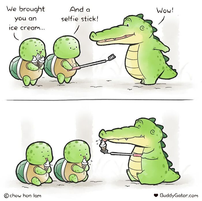 50 Wholesome Comics About An Alligator And His Friends By This Artist (New Pics)