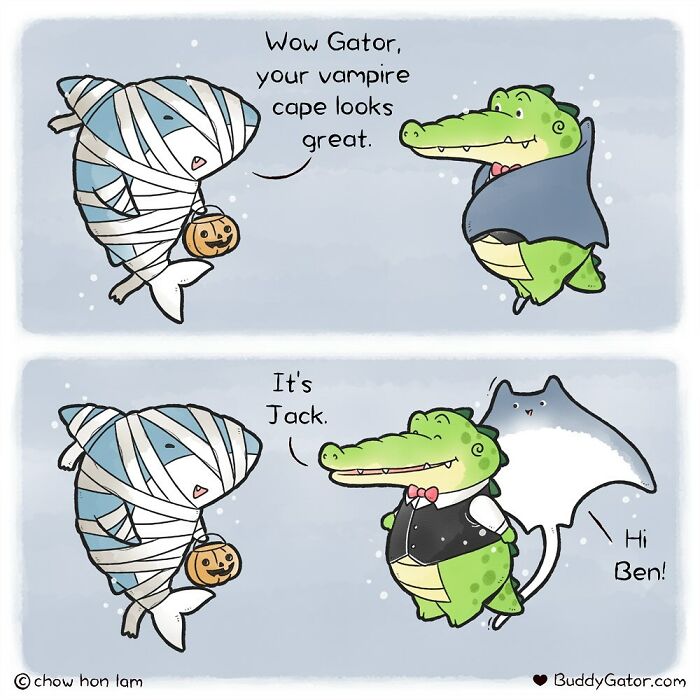 50 Wholesome Comics About An Alligator And His Friends By This Artist (New Pics)