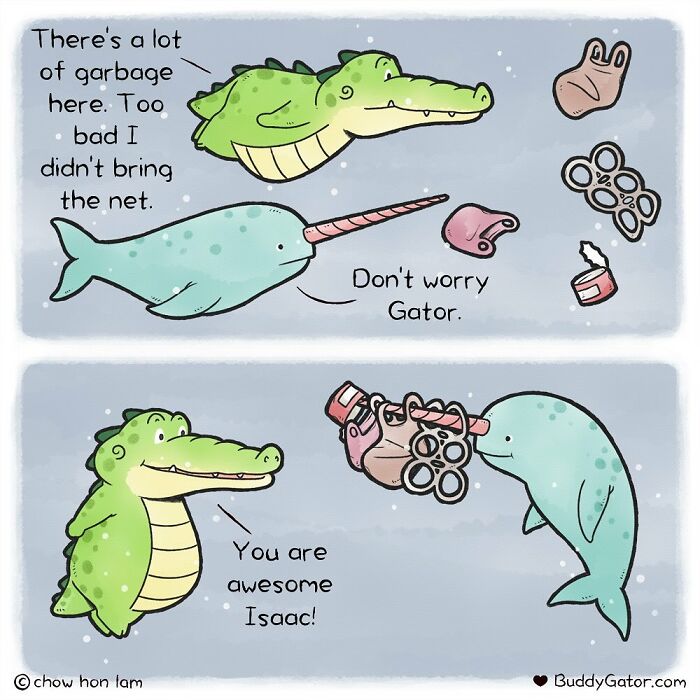 50 Wholesome Comics About An Alligator And His Friends By This Artist (New Pics)