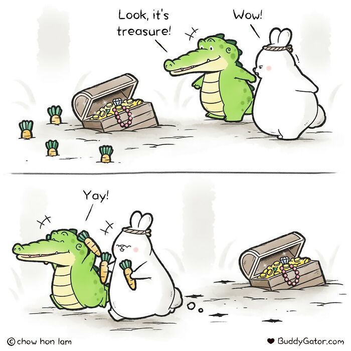 50 Wholesome Comics About An Alligator And His Friends By This Artist (New Pics)