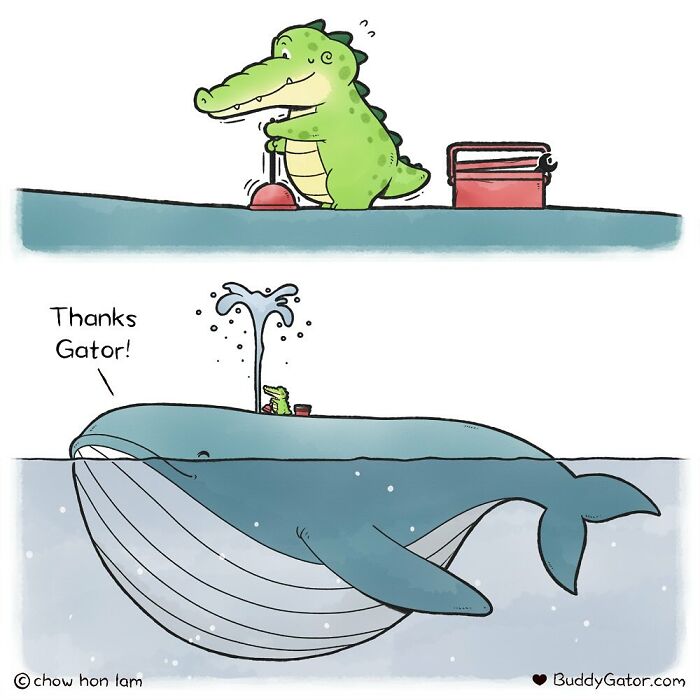 50 Wholesome Comics About An Alligator And His Friends By This Artist (New Pics)