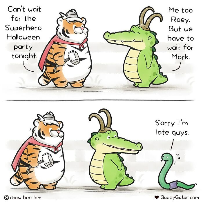 50 Wholesome Comics About An Alligator And His Friends By This Artist (New Pics)