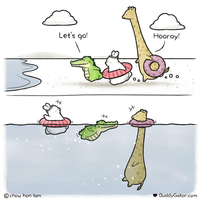 50 Wholesome Comics About An Alligator And His Friends By This Artist (New Pics)