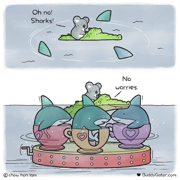 50 Wholesome Comics About An Alligator And His Friends By This Artist (New Pics)