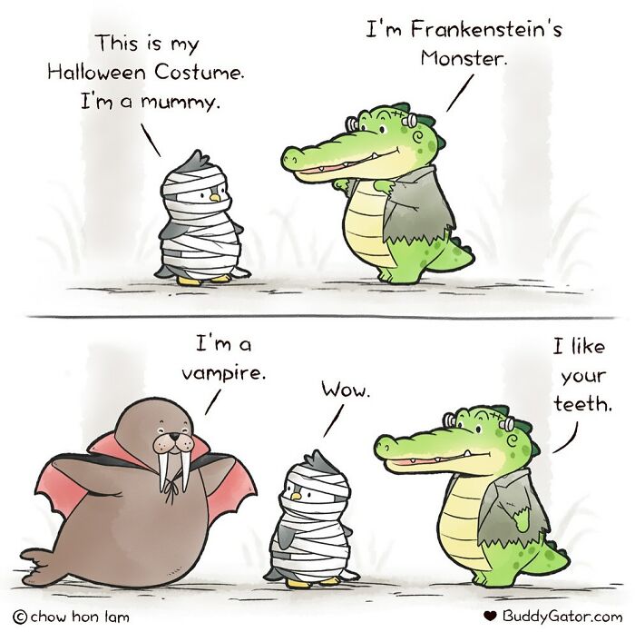 50 Wholesome Comics About An Alligator And His Friends By This Artist (New Pics)