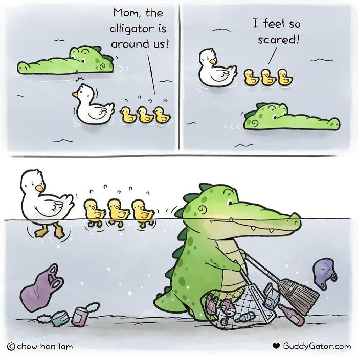 50 Wholesome Comics About An Alligator And His Friends By This Artist (New Pics)