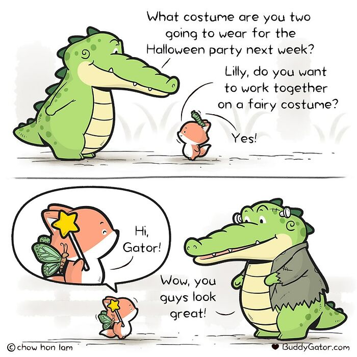 50 Wholesome Comics About An Alligator And His Friends By This Artist (New Pics)