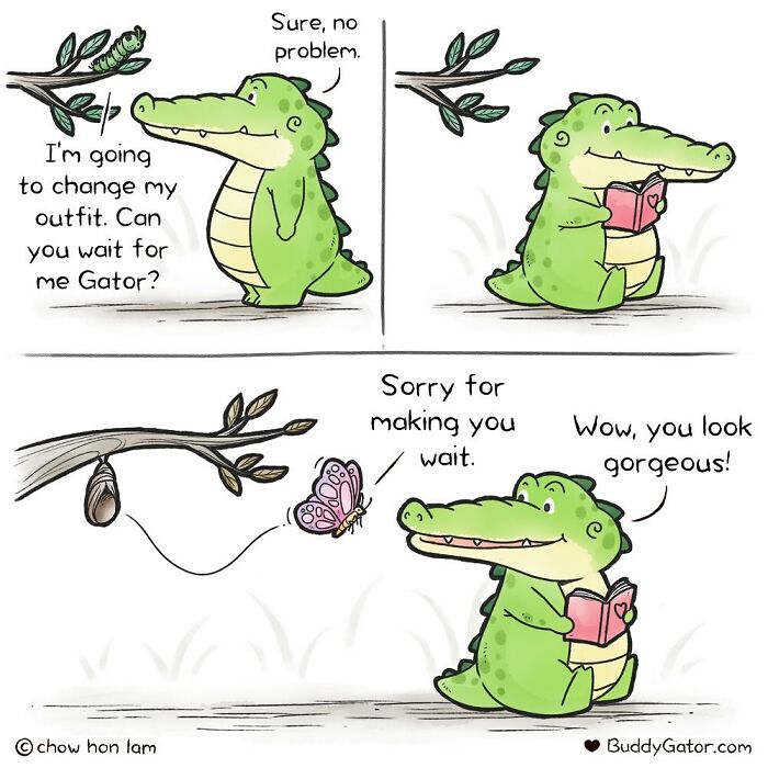 50 Wholesome Comics About An Alligator And His Friends By This Artist (New Pics)